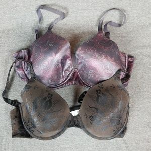 Two Underwire 36D Bras - Wacoal and Lilyette